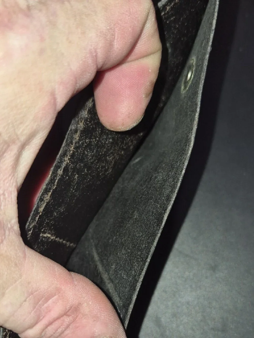 Vintage Harley-Davidson Black Leather wallet with Embossed Engine.